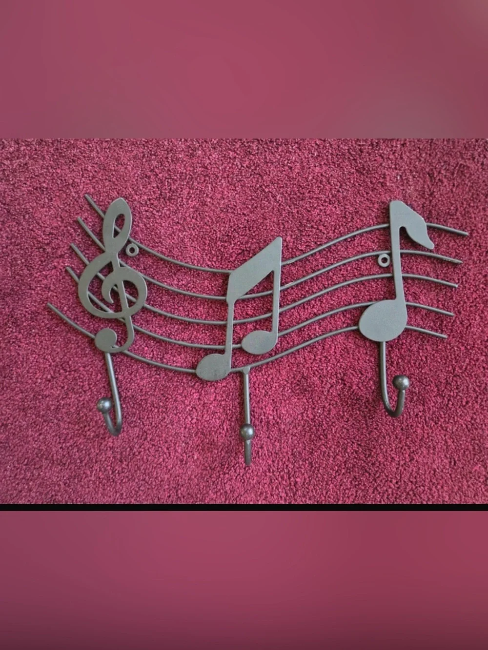 Metal Music Note Wall Hook